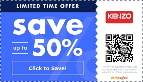 kenzo discount code 2018 uk